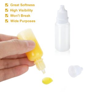 AKOLAFE 100Pcs 20ML Plastic Dropper Bottle with Caps Empty Eye Dropper Bottle Clear Essential Oil Bottle Mini Squeeze Bottles Bulk Squeezable Ear Drop Bottle Travel Size Small Bottle for Liquids Paint