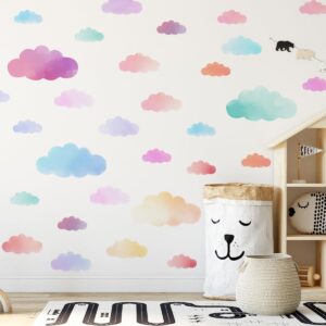 clouds wall decals colorful clouds wall stickers removable clouds wall stickers decor for baby nursery playroom bedroom classroom kindergarten wall decor