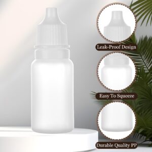 AKOLAFE 100PCS 10ML Plastic Dropper Bottle with Caps Empty Eye Dropper Bottle Clear Essential Oil Bottle Mini Squeeze Bottles Bulk Squeezable Ear Drop Bottle Travel Size Small Bottle for Liquids Paint