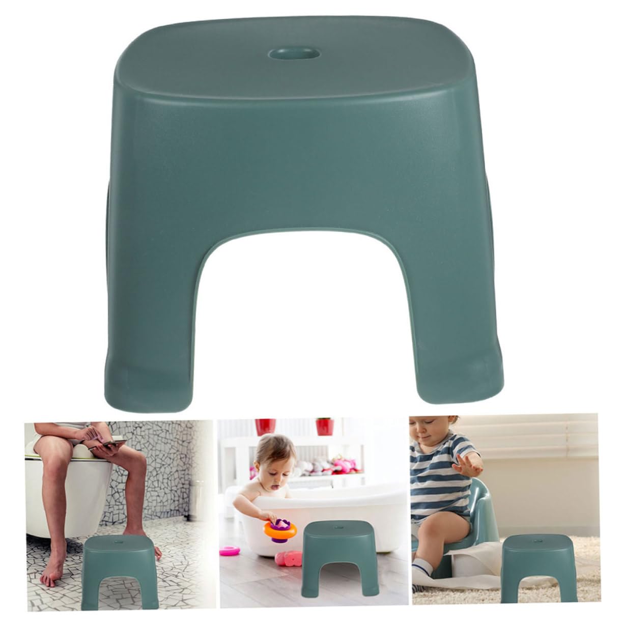 Yardenfun 2Pcs Plastic Toilet Step Stool Foot Stool for Bathroom and Toilet Use for Potty Training and Stepping Up Non Slip Design for Adults