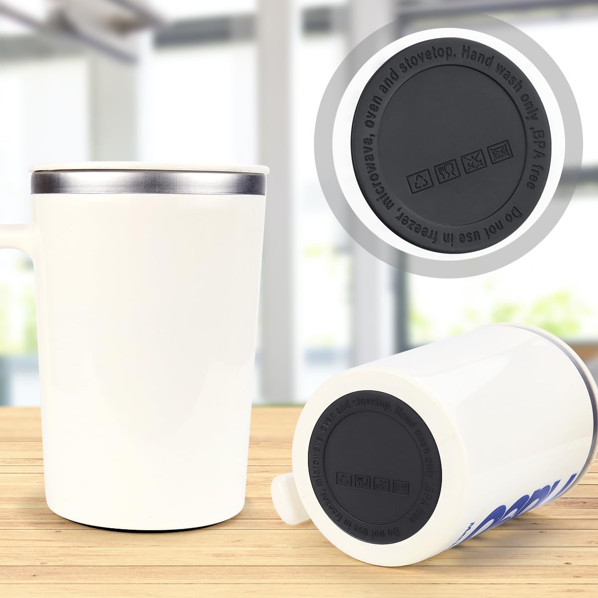 10Pcs Rubber Non Slip Bottoms Tumbler Bumpers Bottoms for Sublimation Tumblers with Adhesive for Skinny Tumblers, Wine Tumblers, Mason Jars 12oz/15oz/17oz/20oz/30oz (Black, 56mm)