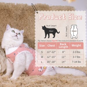 Purrpurrpets 2 Pack Cat Spay Recovery Suit Female, Breathable Cat Onesie for Cats After Surgery Female, Kitten Surgery Recovery Suit for Abdominal Wounds