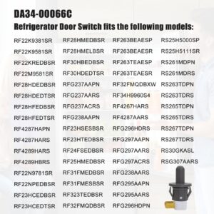 DA34-00066C Refrigerator Interlock Door Switch Replace 2705488, AP5306252, EAP4138763, PS4138763 Door Interlock Switch Compatible with Samsung Cecilware