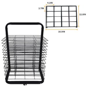 Art Drying Rack - Multi-Functional Art Storage Rack, 15 Removable Shelves for Classroom and Art Studio Use, Ideal for Paint Drying