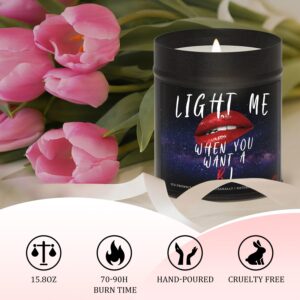 Valentines Day Gifts for Him, Funny Romantic Naughty Gifts for Him, Scented Candles Soy Aromatherapy Candle, Valentine Candle Gifts, Limited Edition Valentines Jar Candle