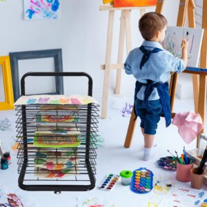 Art Drying Rack - Multi-Functional Art Storage Rack, 15 Removable Shelves for Classroom and Art Studio Use, Ideal for Paint Drying