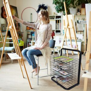 Art Drying Rack - Multi-Functional Art Storage Rack, 15 Removable Shelves for Classroom and Art Studio Use, Ideal for Paint Drying