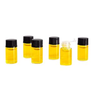 AGENIZ 50PCS 3ml Clear Glass Vials,Small Liquid Sample Bottle with Screw Caps and Plastic Stoppers,for Travel Mini Essential Oil Bottle, Sample Perfume Bottles (3ml)