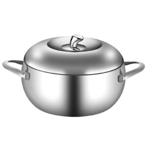 3 quart stainless steel stock pot with lid-canning pot with stainless steel lid, induction gas ceramic soup pot