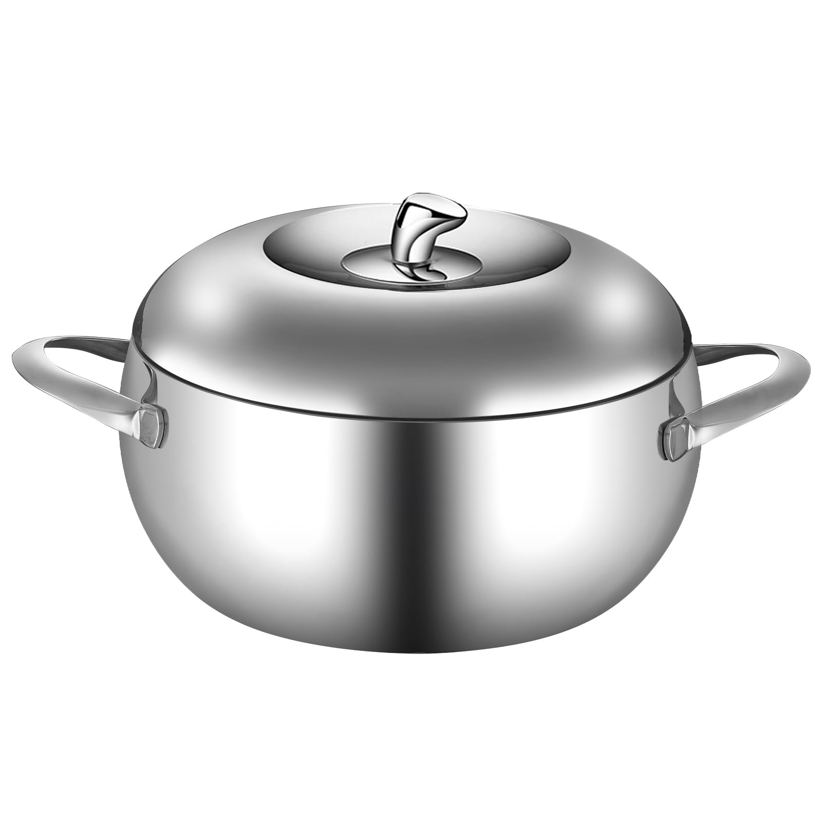 3 Quart Stainless Steel Stock Pot with Lid-Canning pot with Stainless Steel Lid, Induction Gas Ceramic Soup Pot