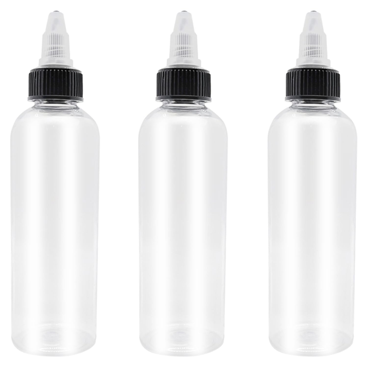 XYSMZM 3 Pcs 6oz Dispensing Bottles, Plastic Squeeze Bottles with Twist Top Cap