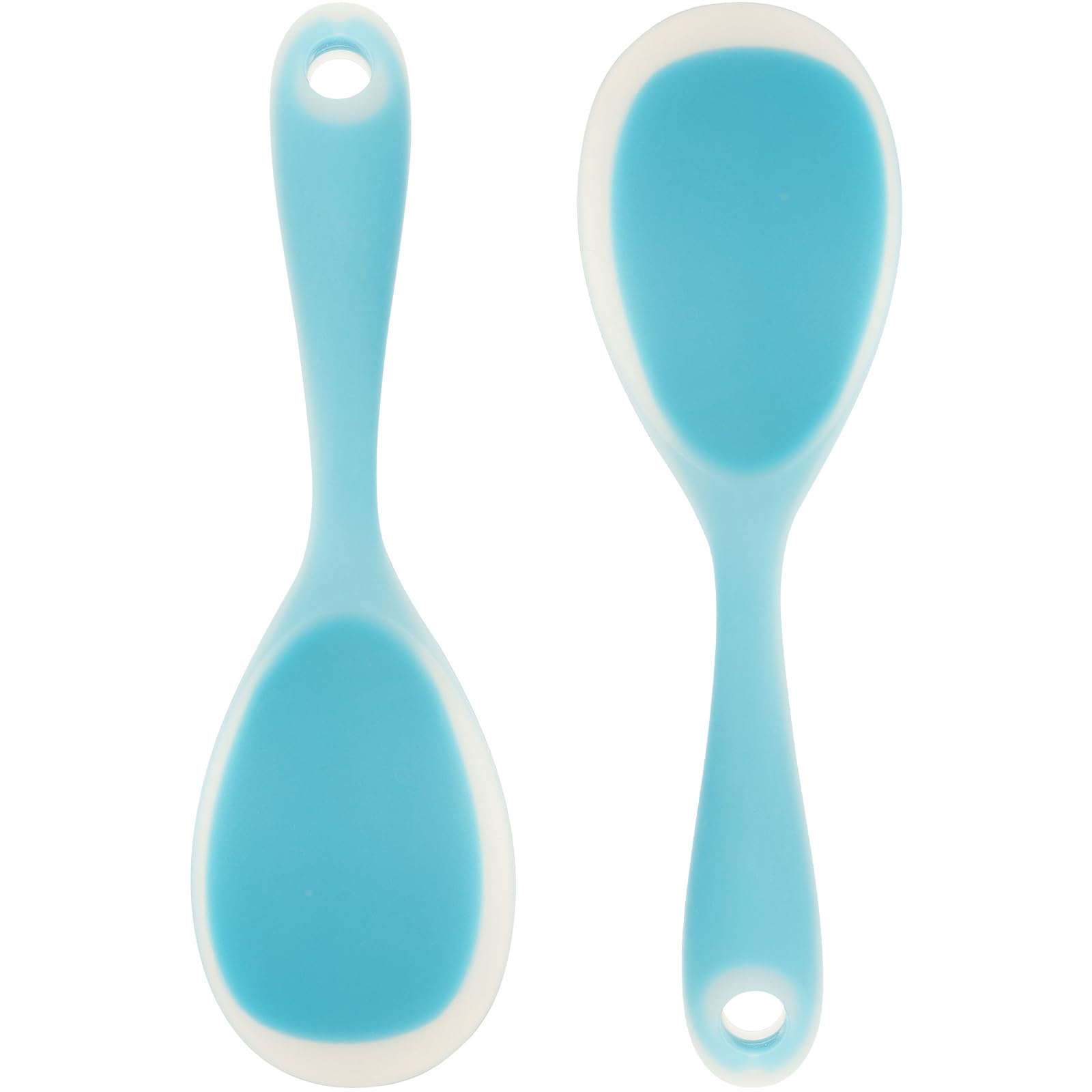 SHOWERORO 2Pcs Wear Resistant Silicone Rice Spoons Non Stick Rice Scoopers for Household Use Ideal for Rice Cookers and Serving Rice