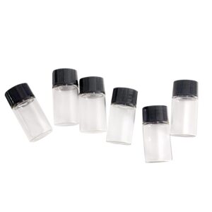 AGENIZ 50PCS 3ml Clear Glass Vials,Small Liquid Sample Bottle with Screw Caps and Plastic Stoppers,for Travel Mini Essential Oil Bottle, Sample Perfume Bottles (3ml)