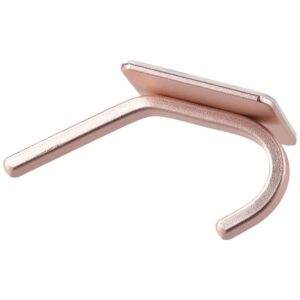 napkery 4 PCS Adhesive Towel Hooks, Rose Gold Heavy Duty Space Aluminum Towel Hanger Waterproof Rustproof Sticky Robe Hook Wall Hooks for Bathroom Kitchen