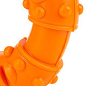 Dog Rubber Teeth Grinding Donut, Bite Resistant Anti Slip Toy, Durable Indestructible Dog Chew Enrichment Toy for Pets Dogs Stress Relief Small Dogs Medium Large(Orange)