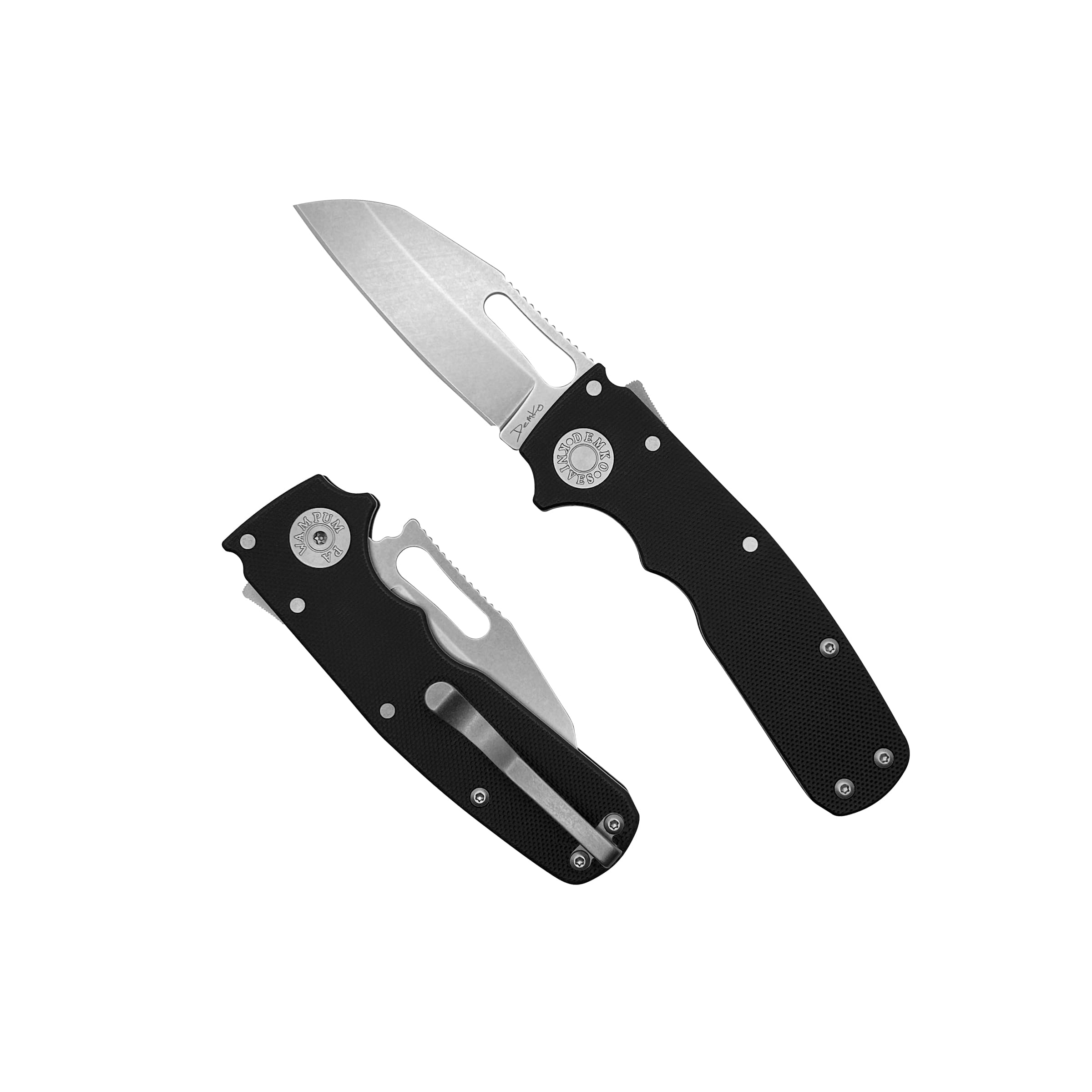 Demko Knives AD 20.5 Shark Cub 20CV Shark Lock Folding Knife 2.75" Blade DEMKO AD20.5 (G10 Black Shark Foot)