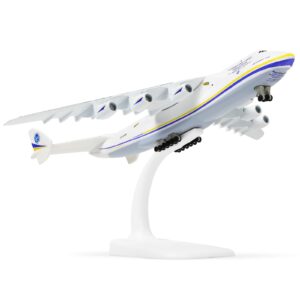 nuotie antonov an-225 mriya 1/400 diecast aircraft model kit military transport airplane model with stand for collections or gift (ukrainian painting)