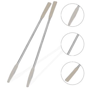 2 PCS Stainless Steel Lab Spatula, Lab Laboratory Mini Double-Ended Spatula, Lab Mini Double Ended Spatula, Micro Spatula, Semi-Micro Shovel Tapered Arrow End Flat Ends