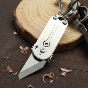 PJYTAC Mini Pocket Knife, Portable Small Stainless Steel EDC Tool Box Opener Knife for Daily Use and Outdoors(2 Packs)