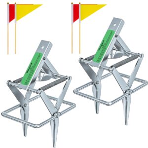 2 pack mole traps that kill best, vole traps outdoor use scissor mole traps for lawns, mole trap easy to set galvanized steel reusable quick capture gopher