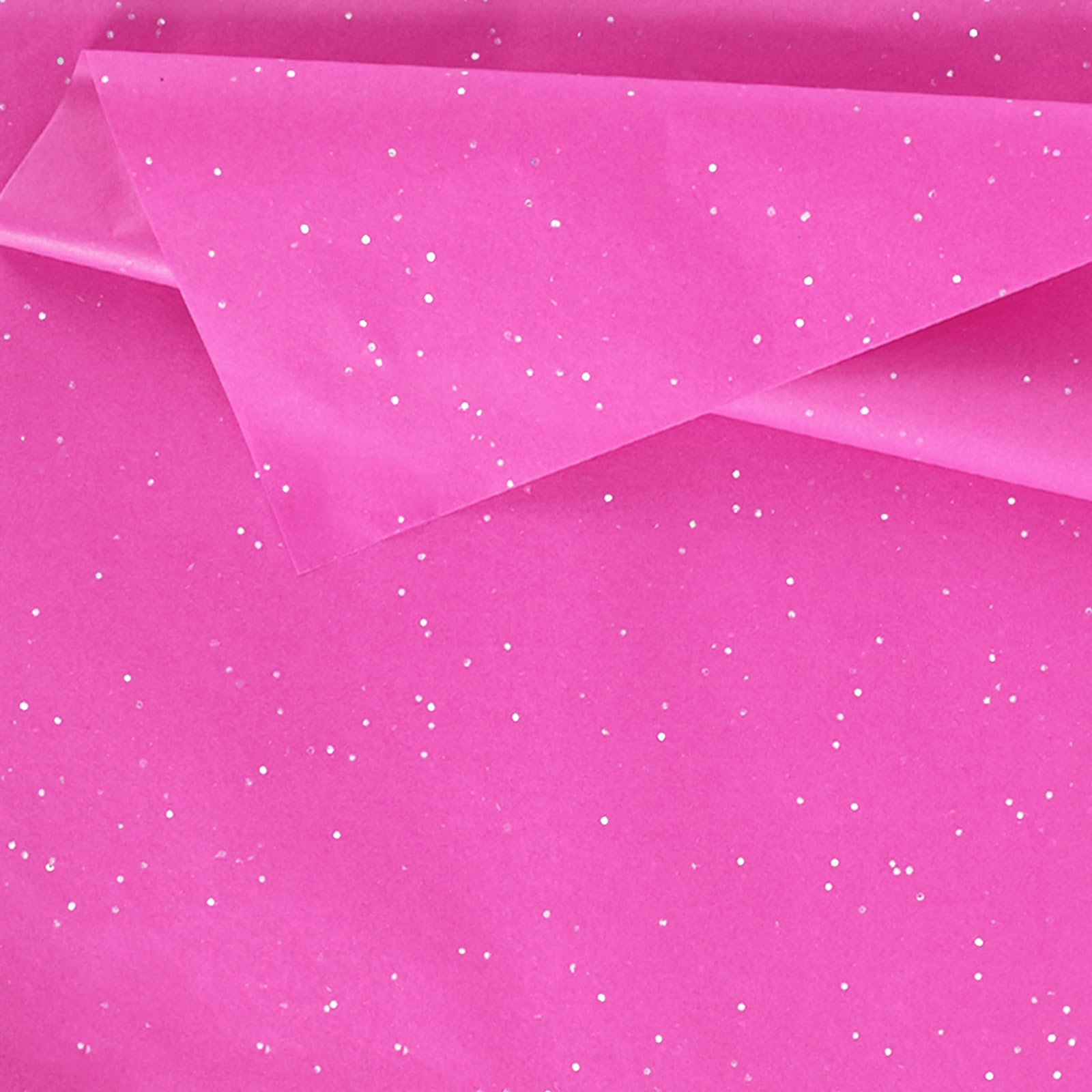 JarThenaAMCS 100 Sheets Hot Pink Tissue Paper Glitter Gift Wrapping Paper Shiny Art Craft Paper for DIY Crafts Valentine's Day Birthday Party Home Decor, 14 x 20 Inch