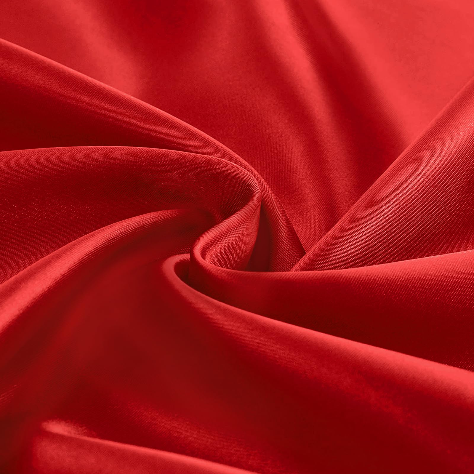 Entisn Red Satin Fabric by The Yard, Silky Fabric 60 Inch Charmeuse Satin Fabric, Soft Cloth Fabric for Wedding Decor, DIY Crafts, Napkins, Bridal Dress, Sewing(1 Yard)