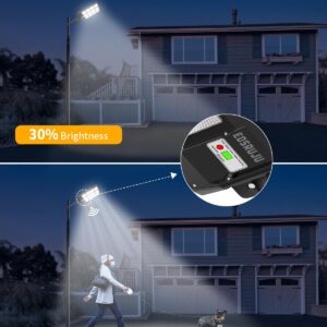 EOSRUJU 1200W Solar Street Lights Outdoor, 240000LM Parking Lot Lights with Motion Sensor, IP65 Waterproof Solar Flood Lights, Dusk to Dawn Solar Lights for Garden, Yard, Parking Lot