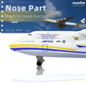 NUOTIE Antonov AN-225 Mriya 1/400 Diecast Aircraft Model Kit Military Transport Airplane Model with Stand for Collections or Gift (Ukrainian Painting)