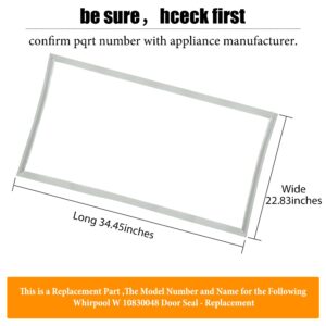 New W10571967 Refrigerator Door Gasket (Gray) - Replacement and Compatible with W10571967, 12683820AP, W10164042, W10164042N, W10199892, W10443320