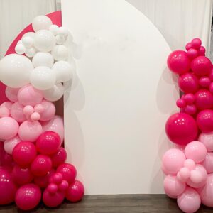 169Pcs Different Pink Balloons Garland Arch Kit with Pink Rose Red White Retro Rose Balloons for Girl's Birthday Party Baby Shower Bridal Shower Proposal Engagement Wedding Party Decorations