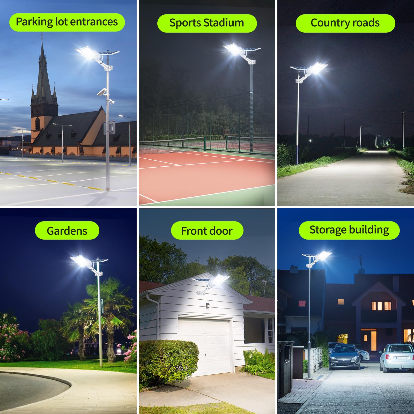 HWHDJ 6800W Heavy Solar Street Lights Outdoor Waterproof IP67 Super Bright Outdoor LED Street Light Dusk to Dawn, LED Wide Angle Lamp with Remote Control, for Parking Lot, Yard, Plaza