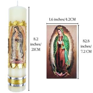 The Magnificient prayer candles collection - Our lady of guadalupe religious candles - Catholic candles cirios religiosos catolicos Jesus candle st jude candle - veladoras mexicanas velas para bautizo