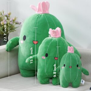 ProgoniaXYZ Cuddly Big Soft Toys Plant Cactus Doll, Plush Stuffed Animal Cactus Pillow and Blanket Set Lovely Gift for Birthday Christmas (Small 9.8inch)…