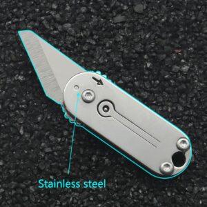 PJYTAC Mini Pocket Knife, Portable Small Stainless Steel EDC Tool Box Opener Knife for Daily Use and Outdoors(2 Packs)