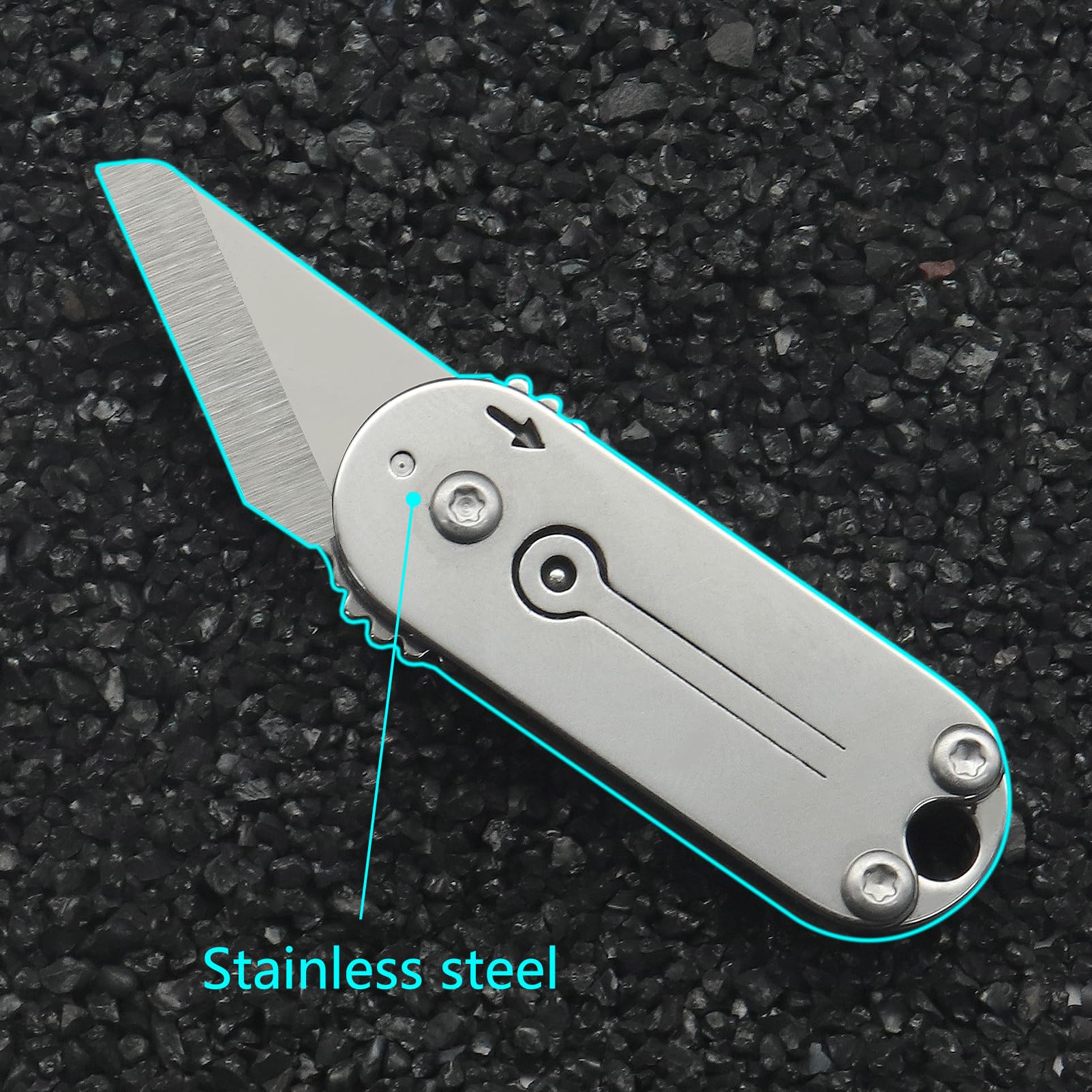 PJYTAC Mini Pocket Knife, Portable Small Stainless Steel EDC Tool Box Opener Knife for Daily Use and Outdoors(2 Packs)