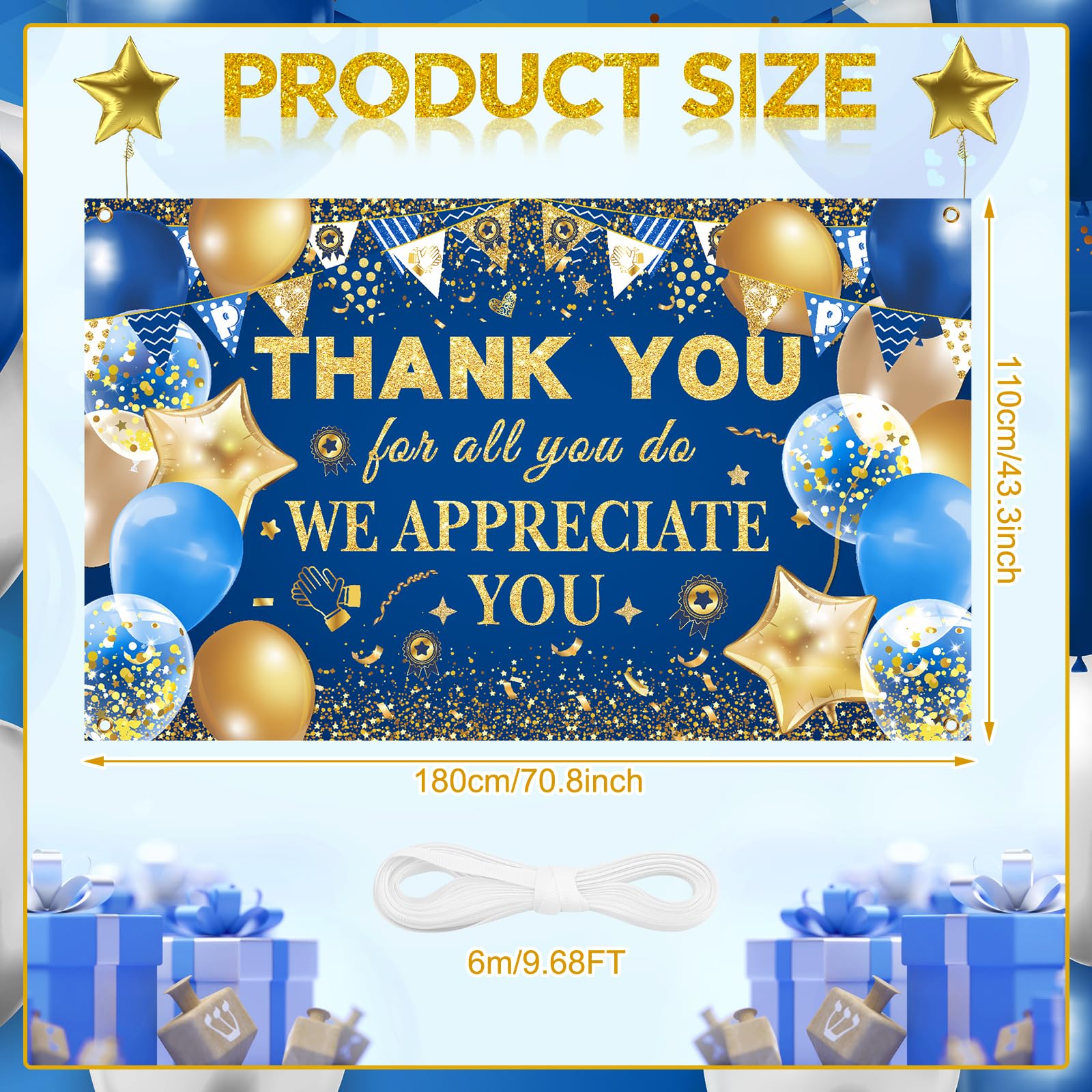 We Appreciate You Banner Thank You Banner Pastor Appreciation Decorations Banner Thank You For All You Do Backdrop Employee Staff Appreciation Gifts Teacher Doctor Retirement Appreciation Party Decor