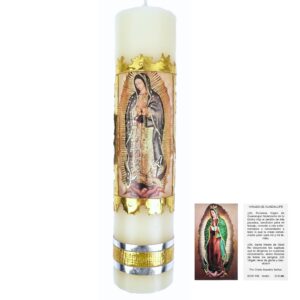 the magnificient prayer candles collection - our lady of guadalupe religious candles - catholic candles cirios religiosos catolicos jesus candle st jude candle - veladoras mexicanas velas para bautizo