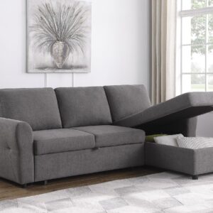 Coaster Samantha Sleeper Sectional, Grey