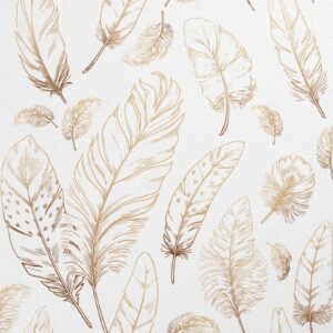 qianglive white peel and stick wallpaper 17.3"x80" feather wallpaper neutral textured contact paper modern removable vinyl wall paper waterproof shelf paper for bedroom living room