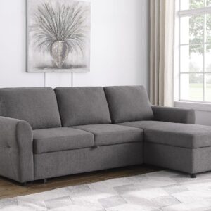 Coaster Samantha Sleeper Sectional, Grey