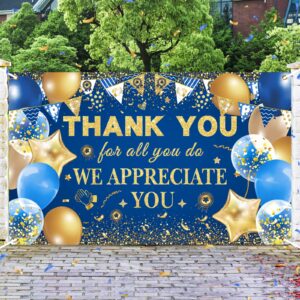 We Appreciate You Banner Thank You Banner Pastor Appreciation Decorations Banner Thank You For All You Do Backdrop Employee Staff Appreciation Gifts Teacher Doctor Retirement Appreciation Party Decor