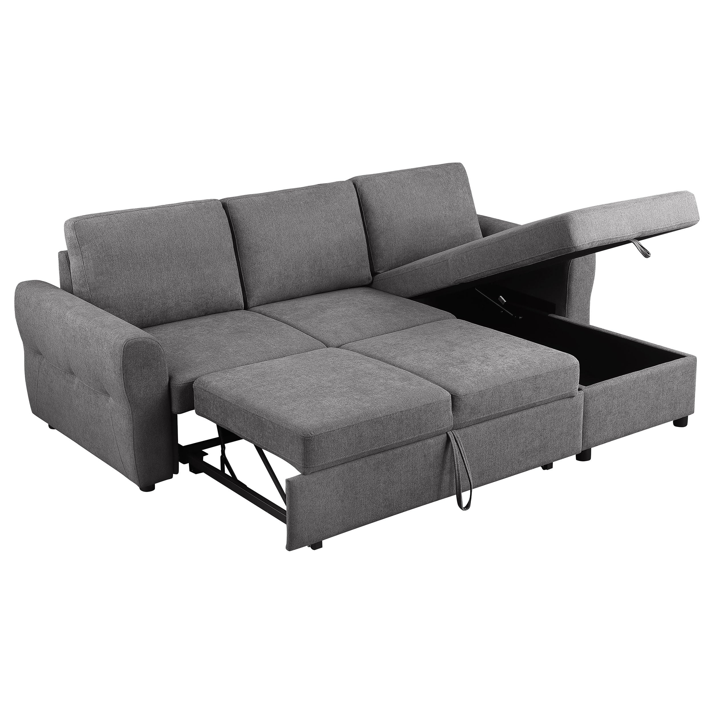 Coaster Samantha Sleeper Sectional, Grey