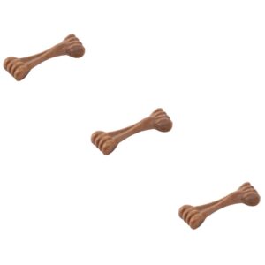 pretyzoom 3pcs puppy teething toys wooden toys dogman toys pet toys dog teeth toy dental dog wooden dog chew toy pet bite toy dog teeth cleaning toy pet playing toy teething stick pet dog