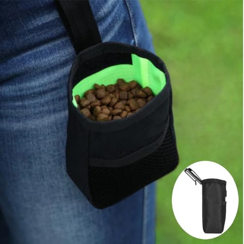 YMMMY ROSE Dog Treat Training Pouch Bag Clip On Portable Pet Snack Bag Puppy Hands-Free Pouch Waist Feed Snack Reward Bag Dog Training Behavior Aids Bag with Magnetic Closure