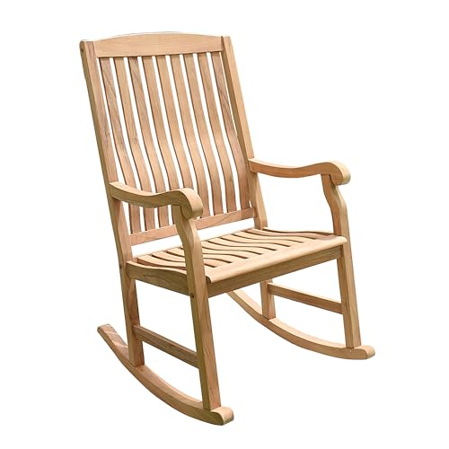 Cambridge Casual Vermont Teak Wood 3 Piece Patio Rocking Conversation Set