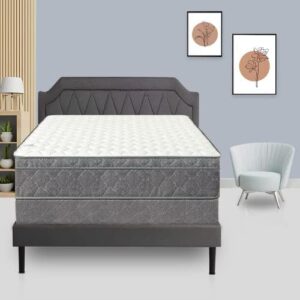 Nutan 10 Inch Foam Encased Mattress with Eurotop, Comfy, and Soft Plush Mattresses Provide Soothing Sleep, Complete Body Support, and Pressure Relief, Full XL