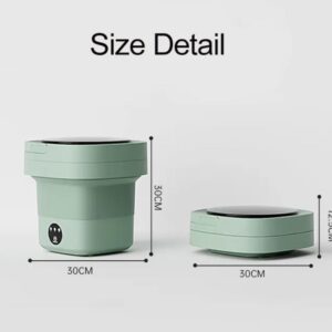 Portable Washing Machine, Home Automatic Foldable Washing Machine, Mini Washing Machine, Small Clothing Washing, Blue Sterilization (Green)