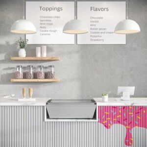 KoolMore KM-CGD-8HP 31 in. Countertop Ice Cream Display case with 4 Pans and Glass Sneeze Guard in Stainless-Steel