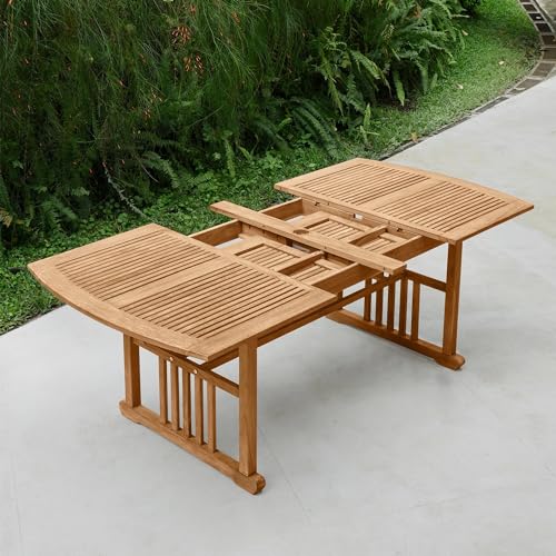 Cambridge Casual Caterina Teak Wood 6-Piece Outdoor Dining Set with Navy Cushion