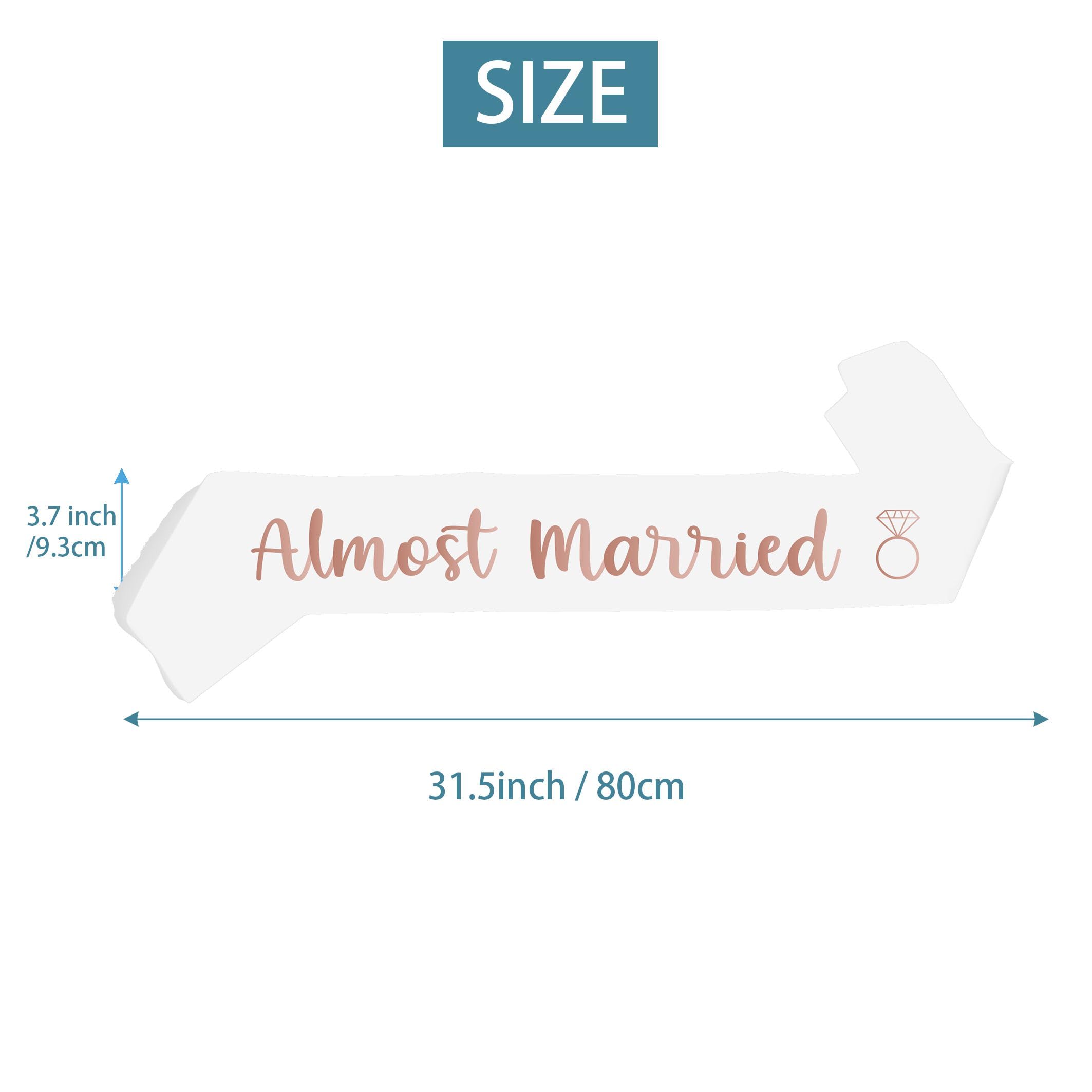 Almost Married Sash, Sash for Wedding Rehearsal Engagement Party Supplies Decoration Favors, Sash for Brides-to-be